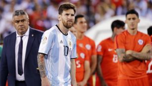  Lionel Messi en lamento después de perder con Argentina la Final de la CA