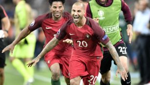 Quaresma festeja tras marcar con Portugal
