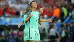 Cristiano Ronaldo festeja un gol con Portugal