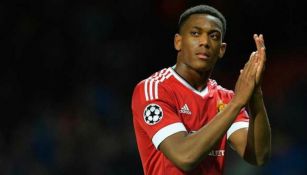 Martial, durante un partido del Manchester United