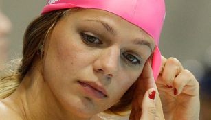 La nadadora rusa Yulia Efimova durante una competencia internacional