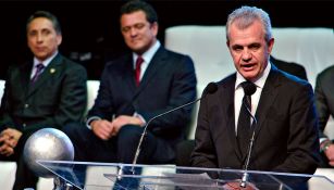 Javier Aguirre durante la ceremonia de Investidura 2014 del Salón de la Fama