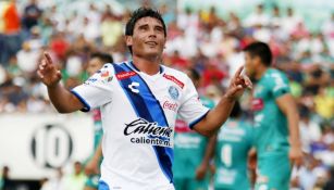 Alustiza festeja su gol frente a Chiapas