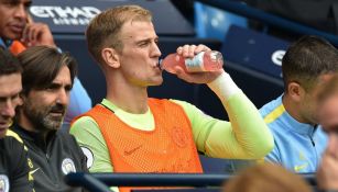 Joe Hart, en la banca del Manchester City en Premier