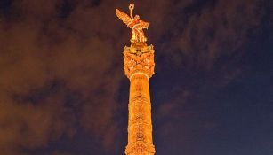 Así se vio el Ángel de la Independencia de amarillo