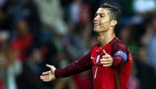 Cristiano Ronaldo celebra un gol en Fecha FIFA