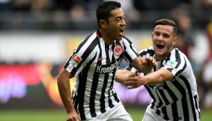 Marco Fabián festeja efusivamente su gol contra el Bayern