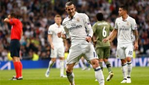 Bale festeja su anotación contra Legia en el Bernabéu 