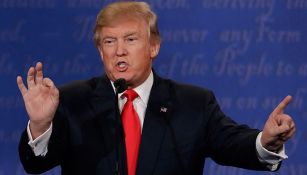 Donald Trump, durante el último debate presidencial