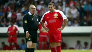 Bonifacio Nuñez durante un partido de homenaje a Antonio Mohamed