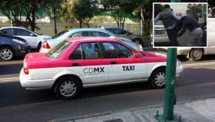 Taxista y conductor de Uber protagonizan pelea 