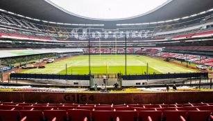 Interior del Estadio Azteca previo al duelo de la NFL en México