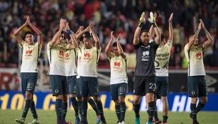 Jugadores del América aplauden a la afición en Aguascalientes