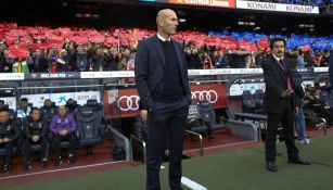 Zidane durante la ceremonia previa la Clásico Español