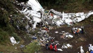 Restos del avión de Lamia que cayó en Antioquia