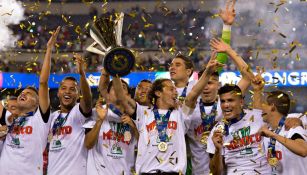 México festeja haber ganado la Copa Oro en el 2015