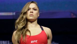 Ronda Rousey en una ceremonia de pesaje