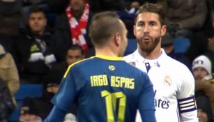 Ramos escupe a Iago durante duelo de la Copa del Rey