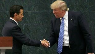 Peña Nieto y Trump se saludan en su reunión en México