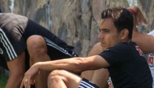 Omar Bravo, durante un entrenamiento