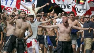 Hooligans rusos se manifiestan en la Euro 2016