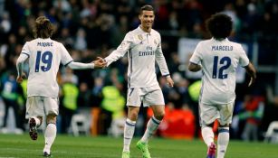 Cristiano Ronaldo festeja su gol frente al Betis