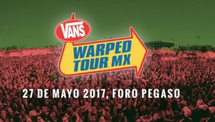 Cartel que anuncia el Warped Tour en México