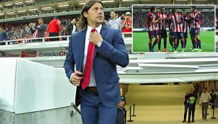 Almeyda, al entrar al campo del Estadio Chivas