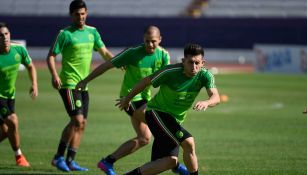 'Europeos', durante el segundo entrenamiento del Tricolor