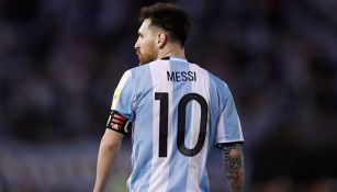Messi en el partido de eliminatoria contra Chile