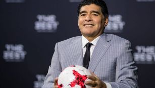 Maradona, durante una conferencia de prensa 