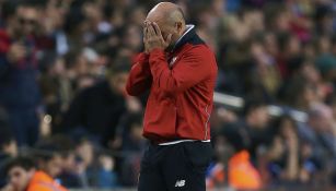 Jorge Sampaoli se lamenta en un partido del Sevilla