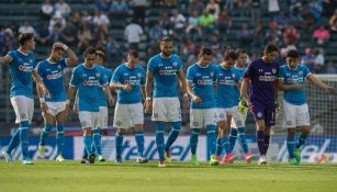 Jugadores de Cruz Azul, después de un partido