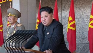 Kim Jong Un, durante un discurso