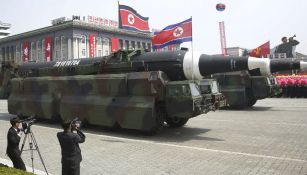 Misiles en un desfile Norcoreano 