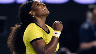 Serena Williams celebra tras una victoria en Australia