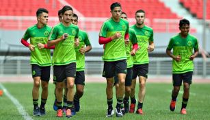 Jugadores del Tri Sub 20, durante un entrenamiento