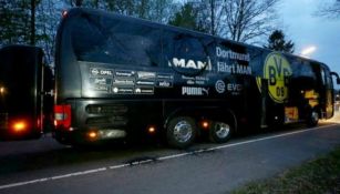 Así quedó el autobús del Dortmund el pasado después del atentado 