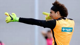 Ochoa, durante un entrenamiento 