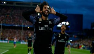 Isco celebra un gol con el Real Madrid