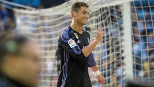 Cristiano Ronaldo se lamenta en un partido con el Madrid