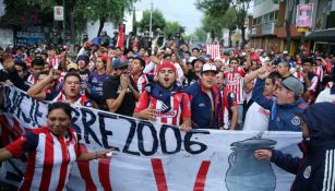 Afición de Chivas en previo al juego vs Toluca