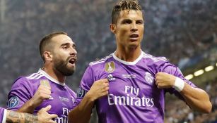 CR7 celebra una anotación con el Real Madrid 