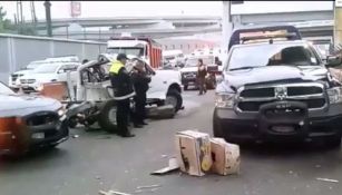 Policía atiende choque en la México-Puebla 