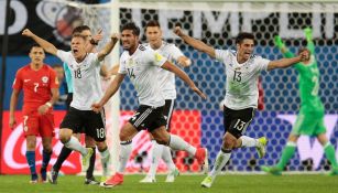 Alemania celebra tras vencer a Chile en la Final de Confederaciones