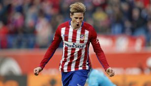 Fernando Torres celebrando gol con el Atlético de Madrid