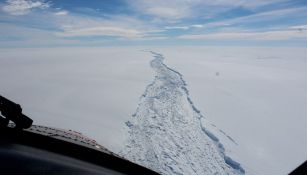Grieta en la plataforma Larsen C en la Antártida