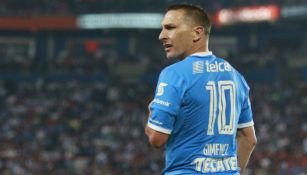 Chaco, durante un partido con Cruz Azul