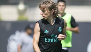 Luka Modric, durante un entrenamiento con el Real Madrid