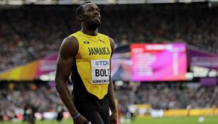Bolt sonríe durante el Mundial de atletismo Londres 2017
